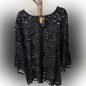 Ruby Rd Black Lace Top large
